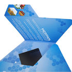 Изготовленное на заказ видео шестиугольника в брошюре папки, батарее видео- карты приглашения перезаряжаемые