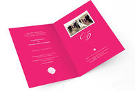 Карточка приглашения венчания видео- с магнитной кнопкой, брошюрой полных цветов цифровой видео-