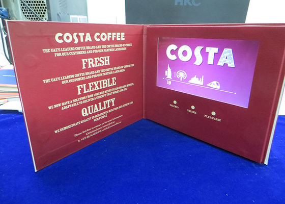 VIF Free Sample Customized printing 7 inch lcd HD screen video brochure bult in 2GB memory for invitation,advertising