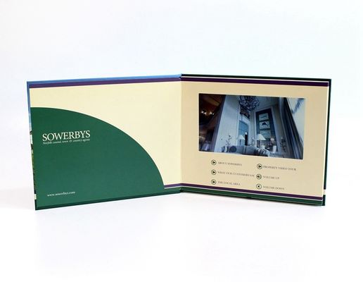 Business Gift Video In Print Brochure 7 Inch Video Book Custom Printing Hardcover