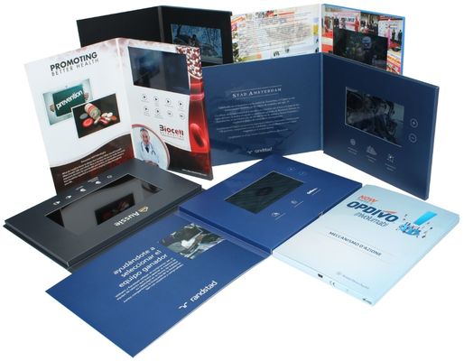 VIDEO IN FOLDER rechargeable battery bespoke video wedding invitations card with 512MB memory