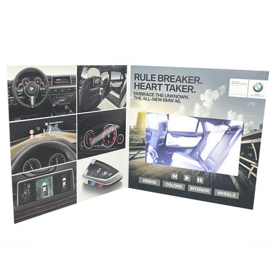 VIF Free Sample Customized printing 7 inch lcd HD screen video brochure bult in 2GB memory for invitation,advertising