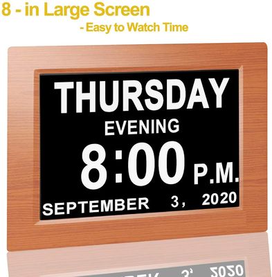 Digital Clock Invitation Lcd Video Greeting Card 5 Alarm Options 1024*768 Resolution