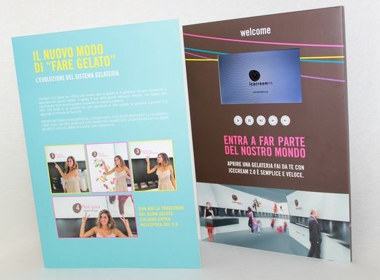 VIDEO IN FOLDER rechargeable battery bespoke video wedding invitations card with 512MB memory