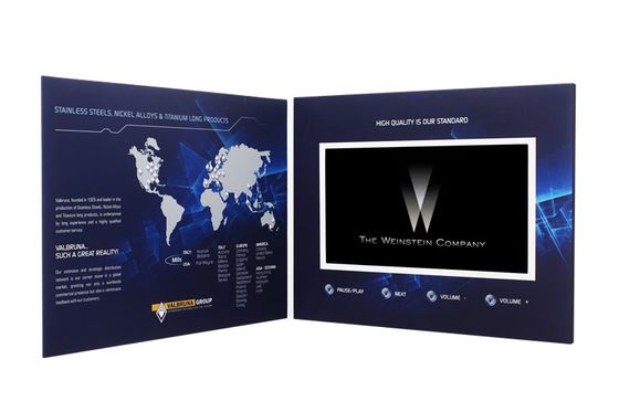 5" почтоотправитель экрана TFT видео-, видео- карточка брошюры с перезаряжаемые батареей